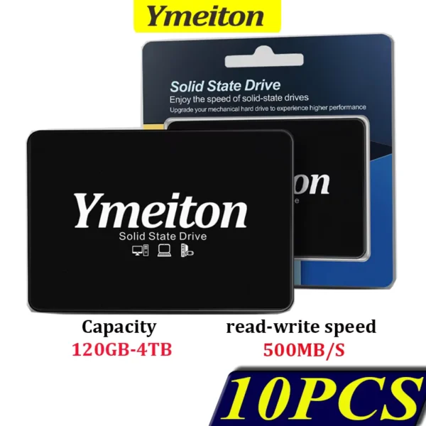 Ymeiton Custom 2.5" SATA III SSDs 120GB-1TB - Multi-Pack Options