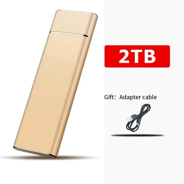 2TB High-Speed Portable External SSD USB 3.0 Backup Drive
