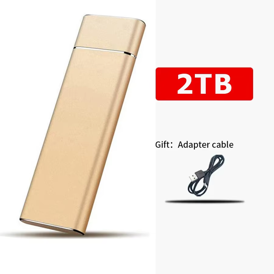 2TB High-Speed Portable External SSD USB 3.0 Backup Drive