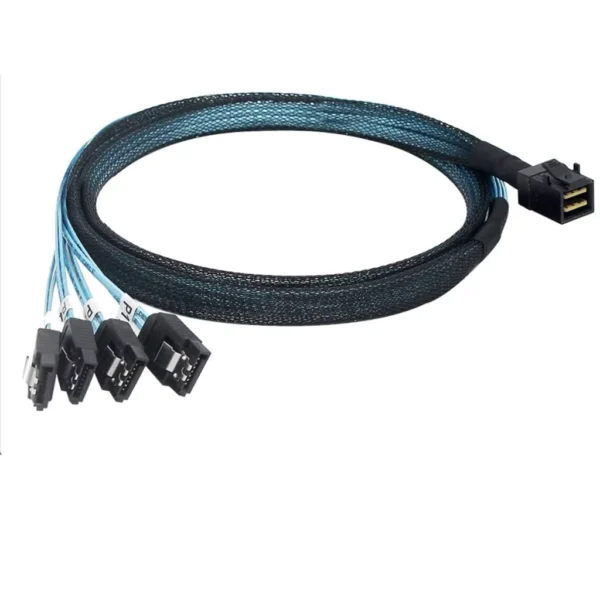HD MINI SAS SFF8643 to 4xSATA3.0 Adapter Cable 6Gbps
