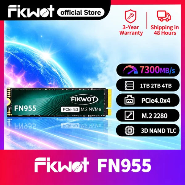 Fikwot FN955 M.2 NVMe PCIe 4.0 SSD 1TB-4TB Fast Storage