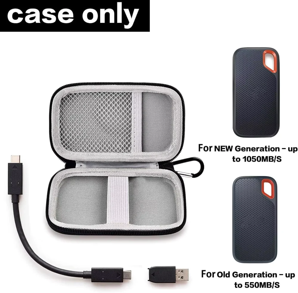 Kasfoti Case for SanDisk Extreme Portable SSD 500GB-4TB