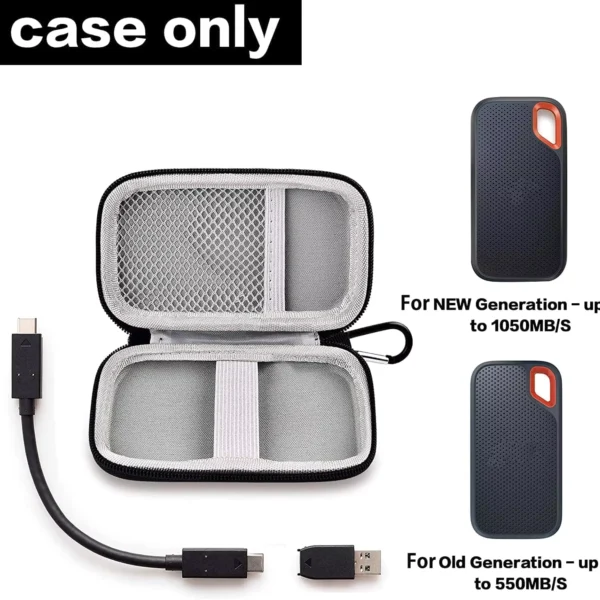 Kasfoti Case for SanDisk Extreme Portable SSD 500GB-4TB