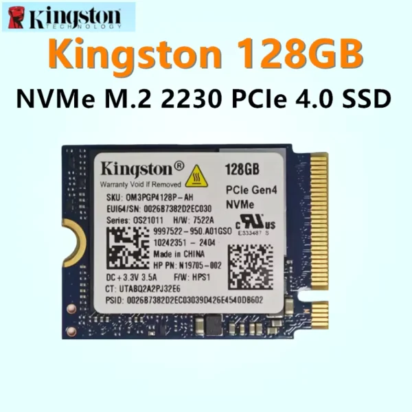 Kingston 128GB M.2 2230 NVMe PCIe 4.0 SSD