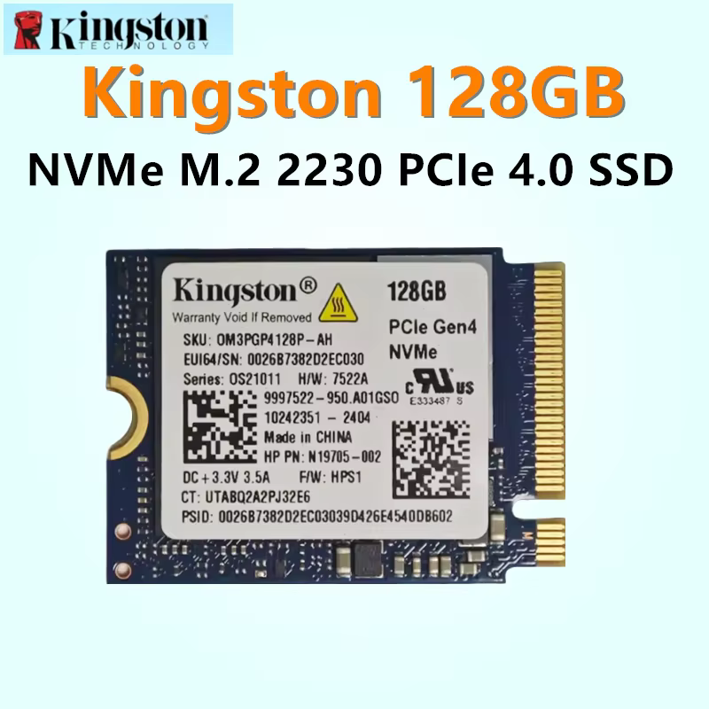 Kingston 128GB M.2 2230 NVMe PCIe 4.0 SSD