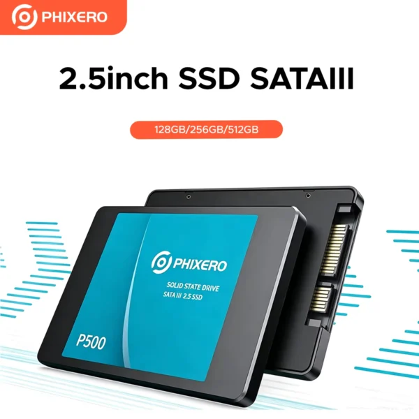 PHIXERO 2.5" SATA III SSD 128GB to 4TB Internal Drive