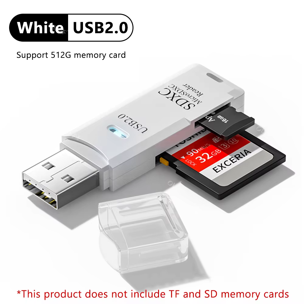 2 in 1 USB 3.0/2.0 Micro SD & TF Card Reader Adapter