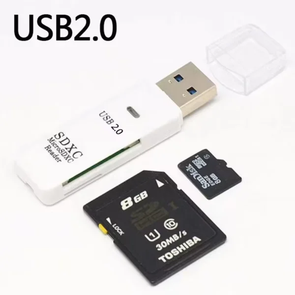 USB 3.0/2.0 Dual Slot SD & Micro SD Card Reader Adapter