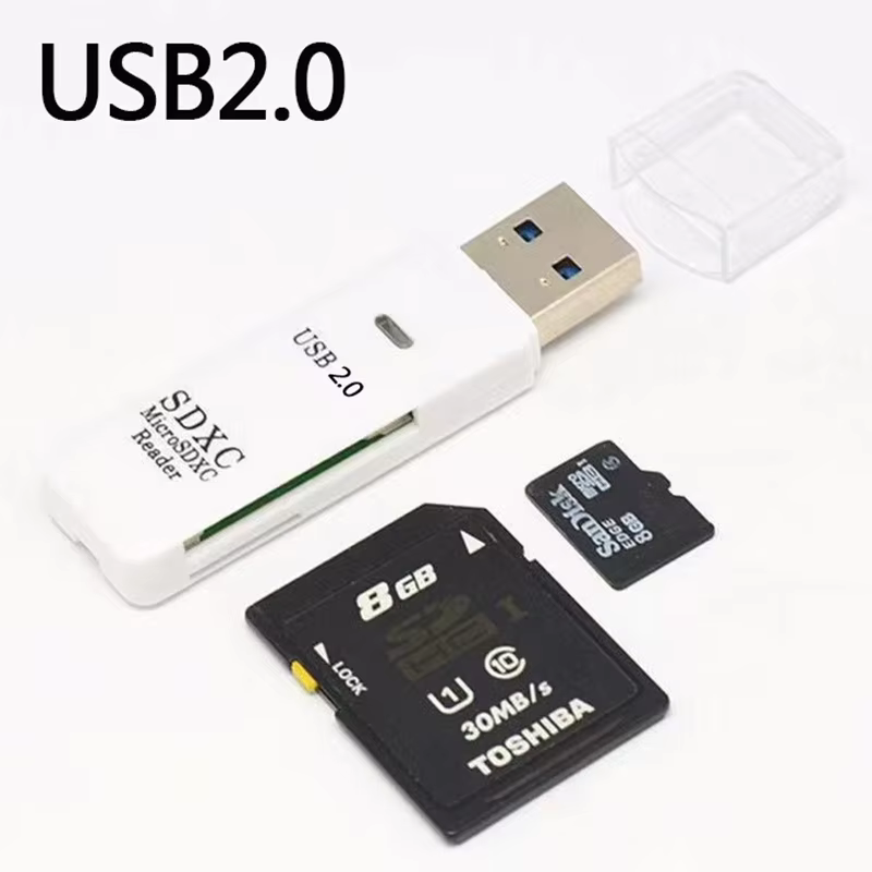 USB 3.0/2.0 Dual Slot SD & Micro SD Card Reader Adapter