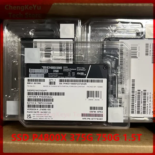 Intel Optane P4800X SSD 375GB U.2 NVMe PCIe 3.0