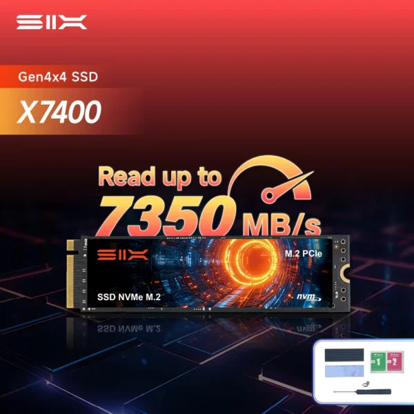 SIX PCIe 4.0 NVMe M.2 SSD 1TB-4TB 7350MB/s Read Speed