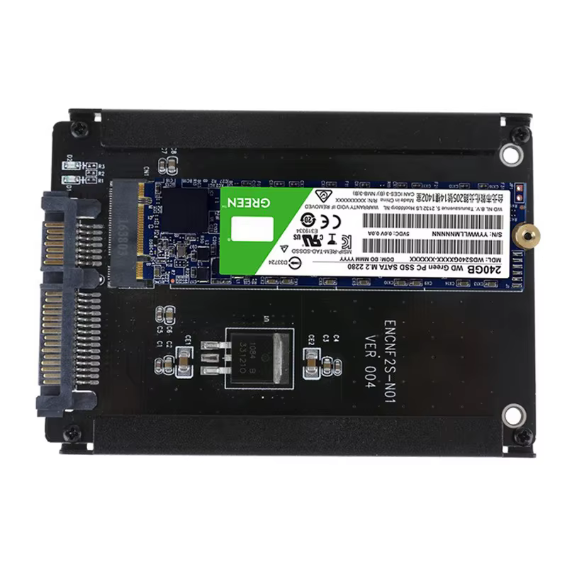 M.2 SATA SSD to 2.5" SATA Adapter with Metal Case