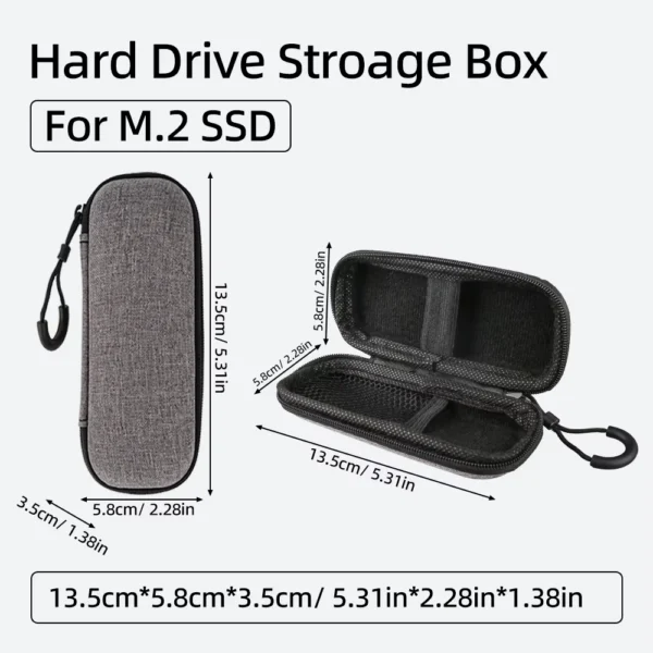 EVA Hard Shell Storage Bag for M.2 and 2.5" SSD HDD
