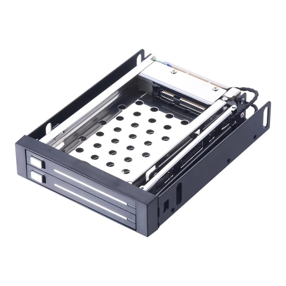 Dual Bay 2.5" SATA III HDD & SSD Tray Caddy Internal Mobile Rack