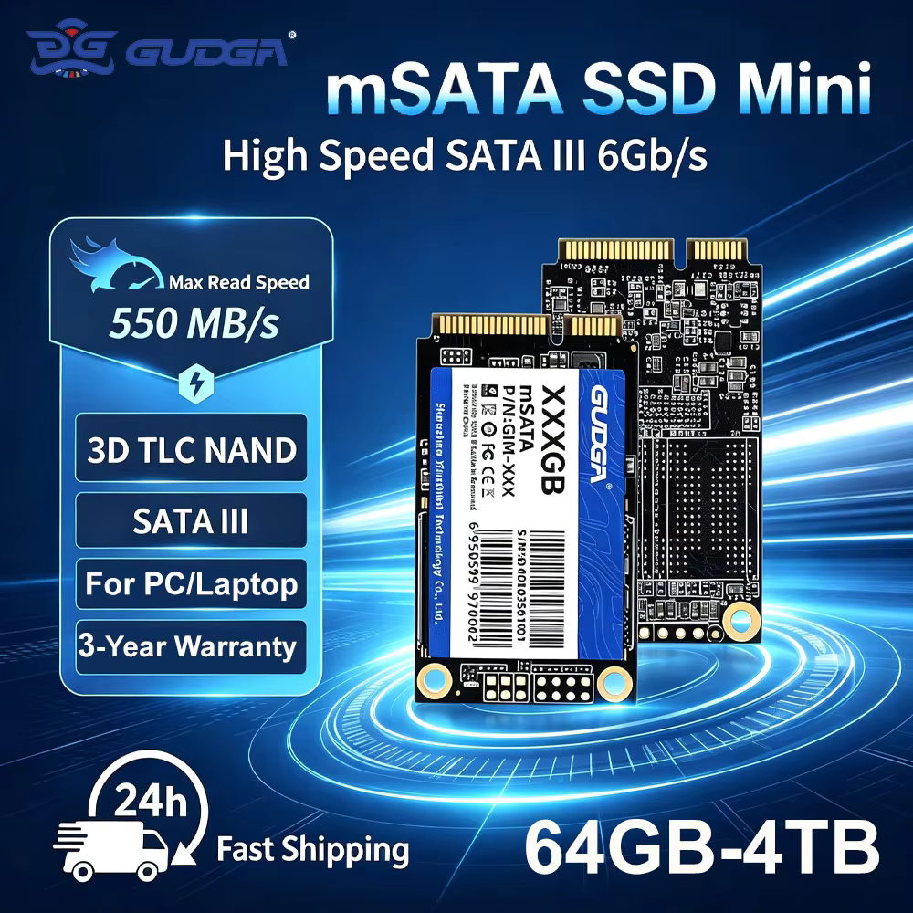 GUDGA mSATA SSD 64GB to 2TB SATA III Internal Drive