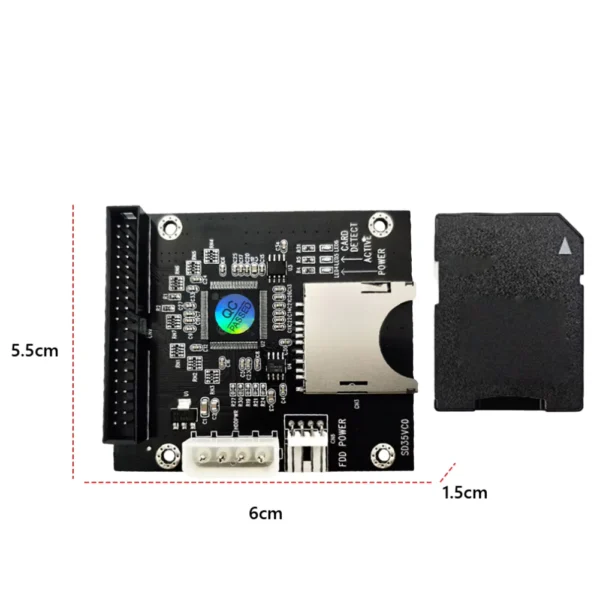 SD Memory Card to 3.5inch 40-Pin IDE Adapter 5V 128GB SDXD