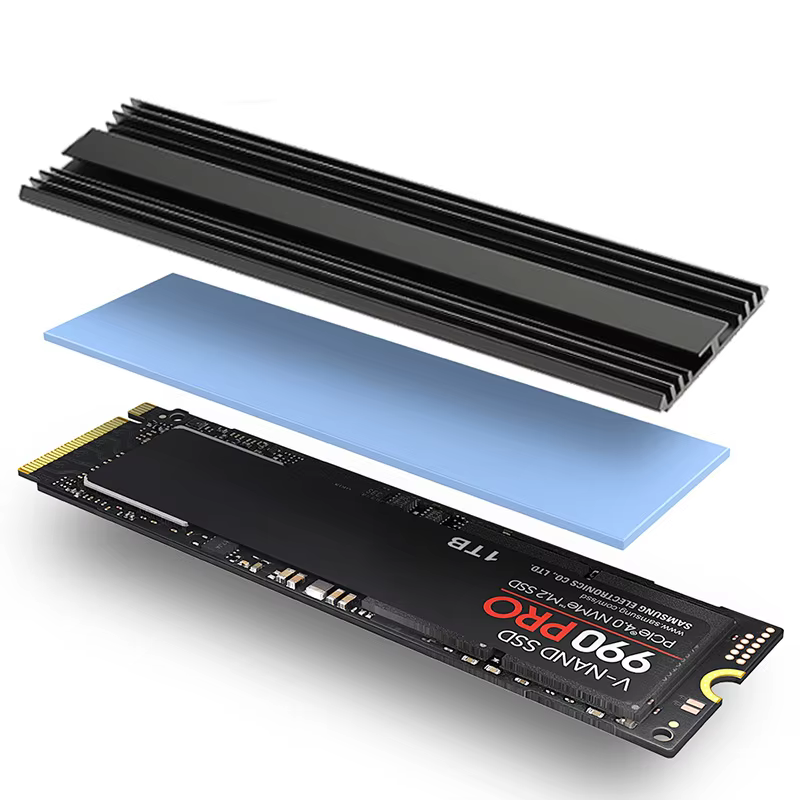 LDPCSJ Aluminum M.2 2280 SSD Heatsink with Thermal Pad