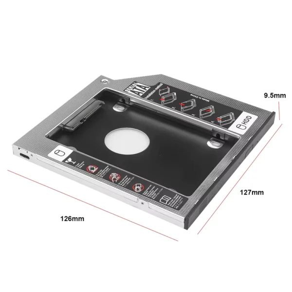 9.5mm 12.7mm SATA HDD SSD Caddy for MacBook Optical Bay
