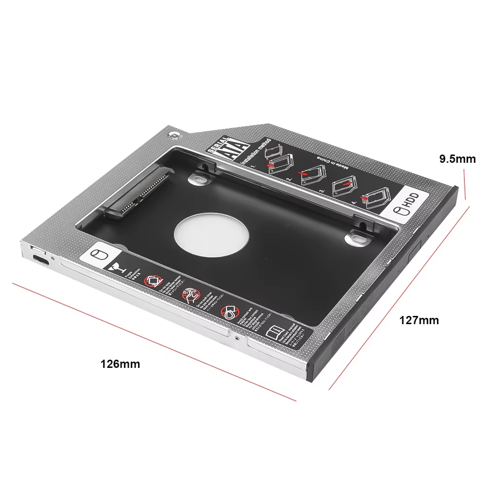 9.5mm 12.7mm SATA HDD SSD Caddy for MacBook Optical Bay