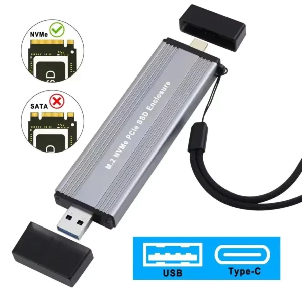 SAMGET M.2 SSD Case USB 3.1 Gen 2 10Gbps Aluminum Enclosure