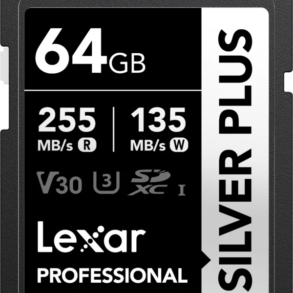 Lexar SILVER PLUS SDXC UHS-I Card 64GB-256GB for 4K Video