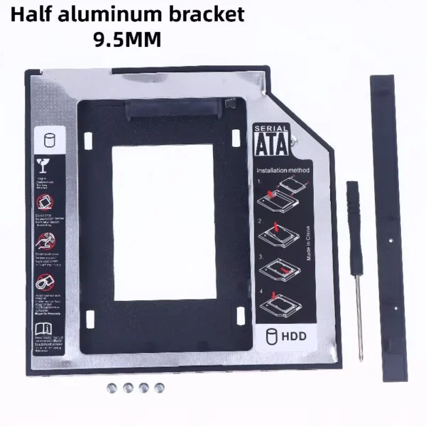 2.5-inch SATA HDD SSD Optibay Enclosure Slim 9.5/12.7mm
