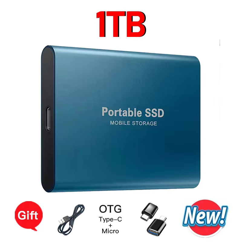 1TB Portable SSD External Hard Drive USB 3.1 Type-C