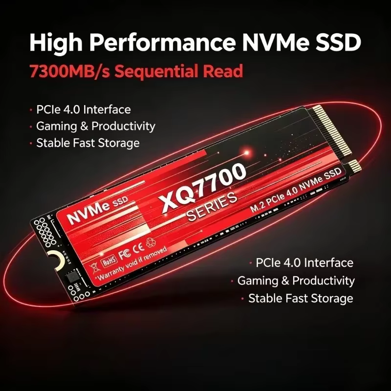 XQ7700 PCIe 4.0 NVMe M.2 2280 SSD 500GB-4TB for PC