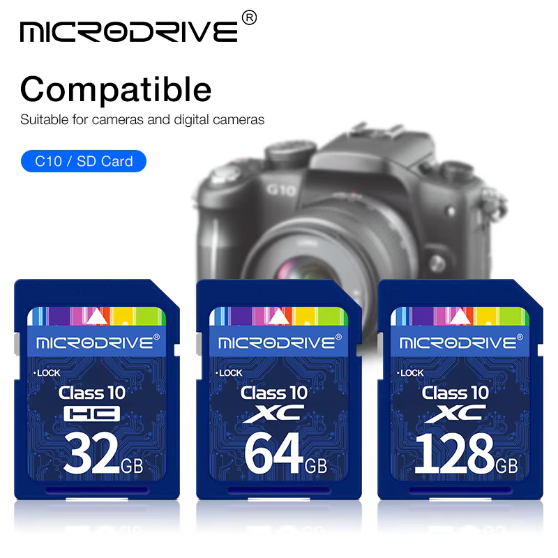 High-Speed SD Memory Cards 16GB-128GB for Cameras