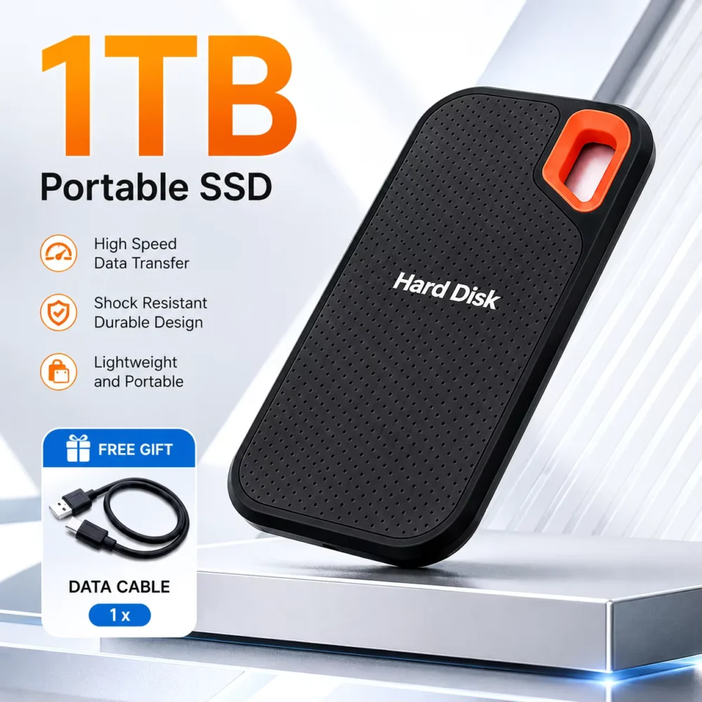 DUTRIEUX 1TB Portable External SSD High-Speed Storage