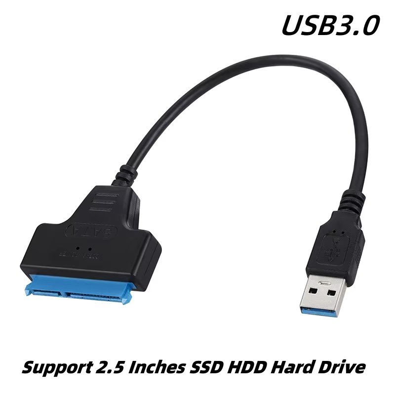 SATA 3 to USB 3.0 Adapter Cable with Power Port for 2.5/3.5in SSD HDD