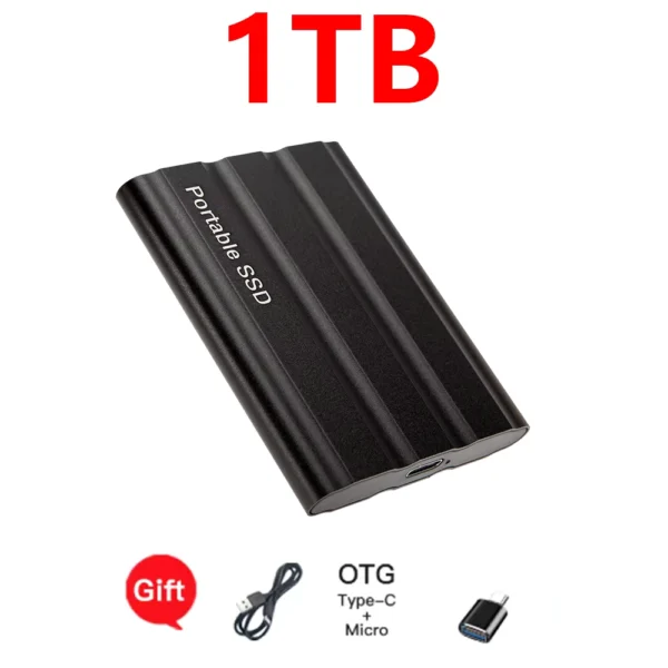 Portable 1TB-128TB SSD USB3.1 Type-C High Speed Drive