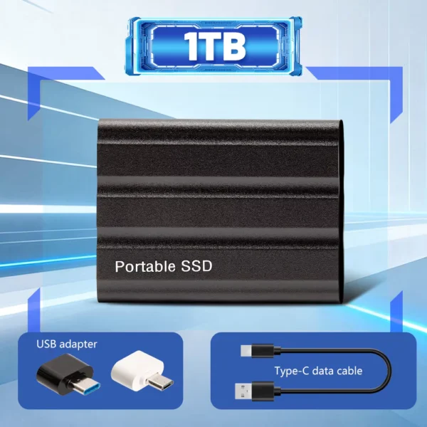 8TB Ultra Thin Portable External SSD USB-C Drive