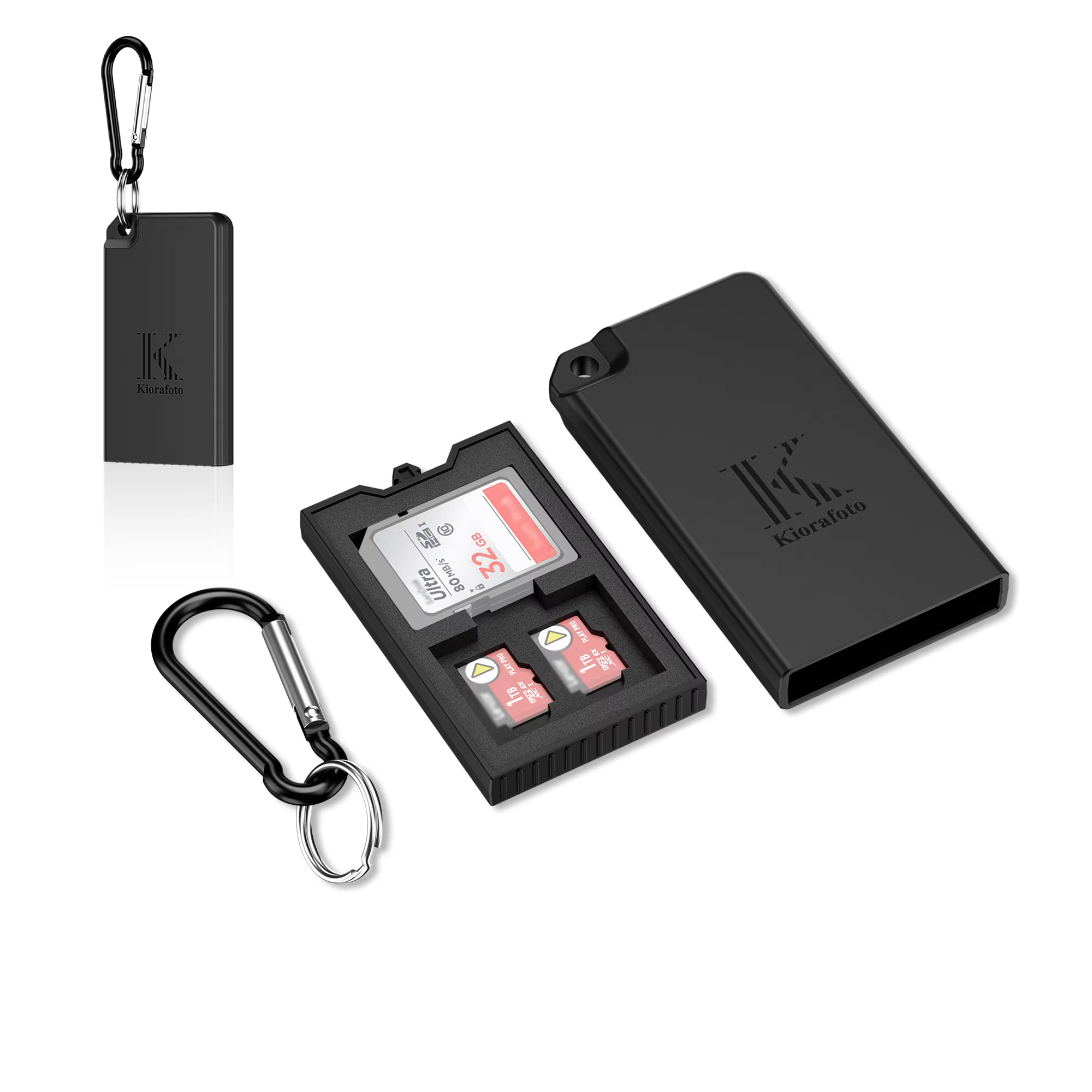 Pop-up Memory Card Case for 2 SD & 4 MicroSD Cards