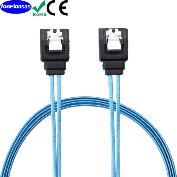 12Gbps SATA III Data Cable with Locking Latch for HDD SSD