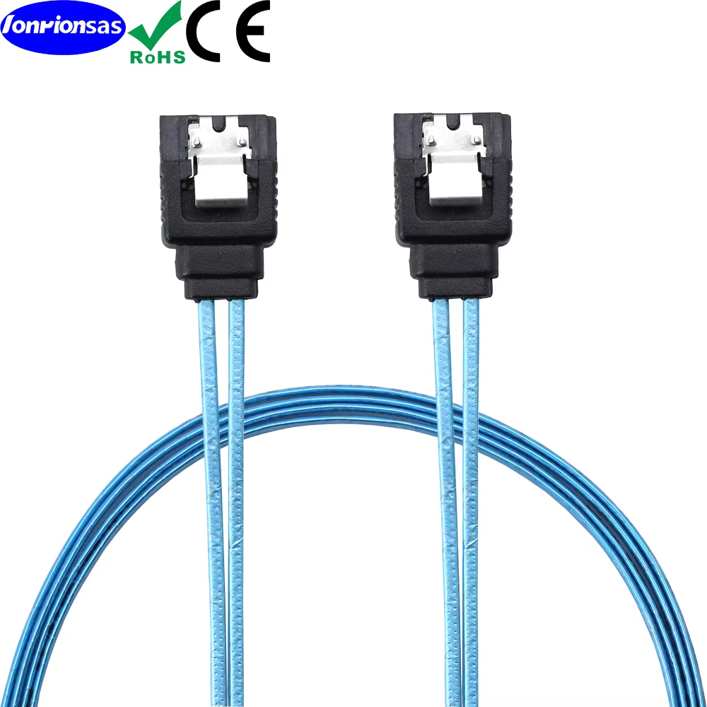 12Gbps SATA III Data Cable with Locking Latch for HDD SSD