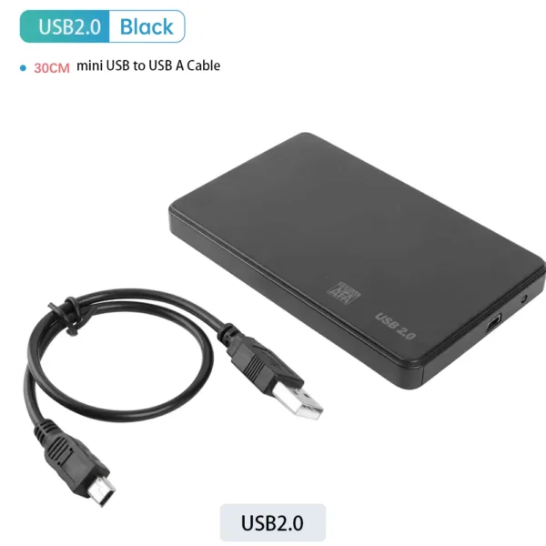 2.5" SATA to USB3.0 HDD Enclosure with USB Cables