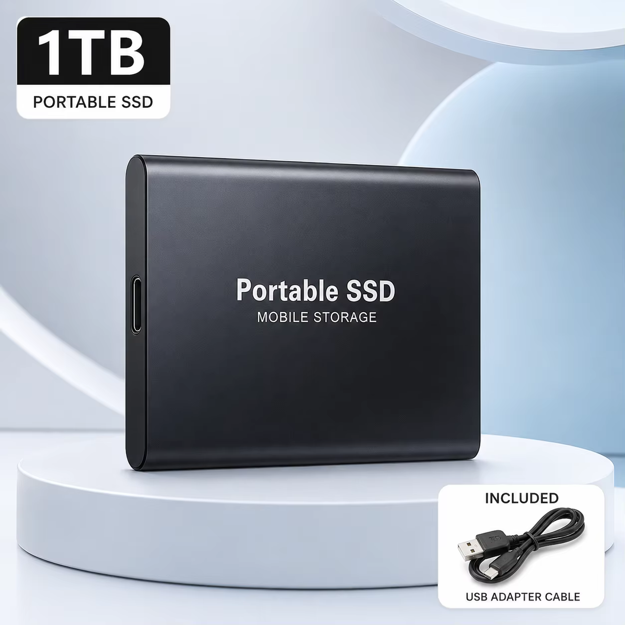 1TB External Portable SSD USB 3.0 Type-C Hard Drive