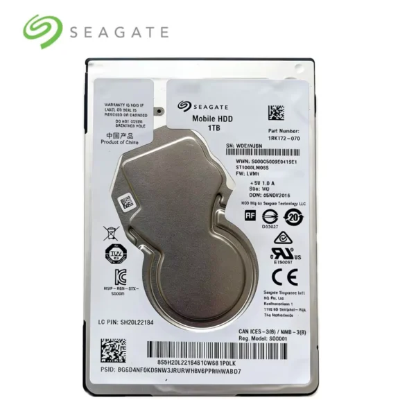 Seagate 1TB 2.5" SATA3 Internal Laptop Hard Drive 5400RPM