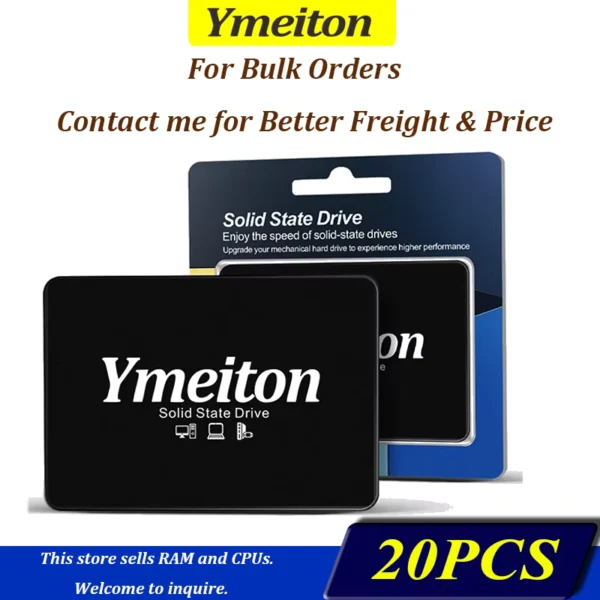 Ymeiton Custom SATA III 2.5" Internal SSD 120GB-960GB