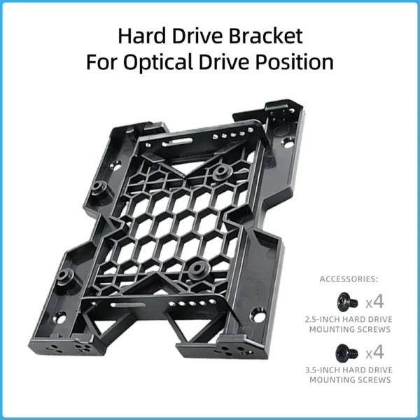 5.25" Bay to 2.5"/3.5" HDD SSD Adapter Bracket with Fan Mount