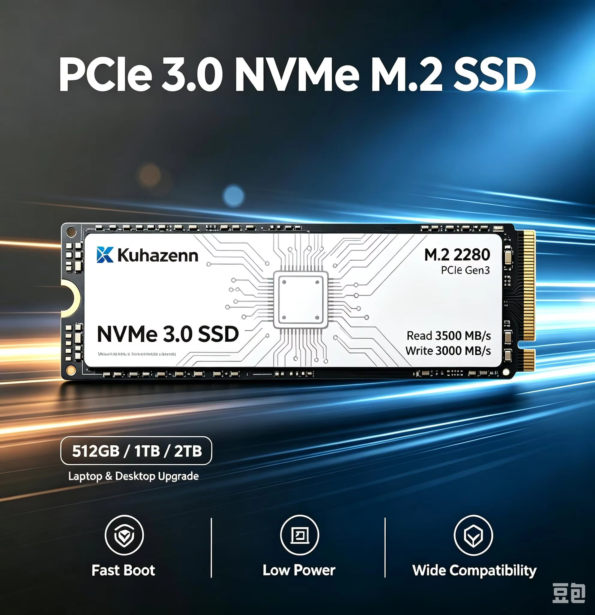 Kuhazenn M.2 2280 NVMe PCIe 3.0 SSD up to 2TB
