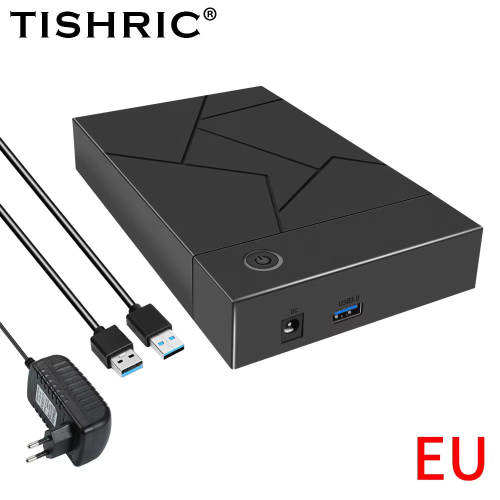 TISHRIC 3.5/2.5 SATA to USB 3.0 HDD Enclosure 18TB Support