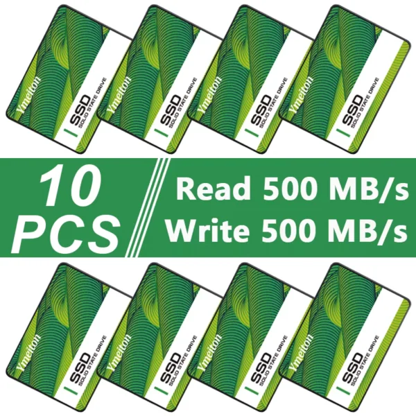 Ymeiton 10PCS SATA III 2.5" Internal SSDs TLC Flash