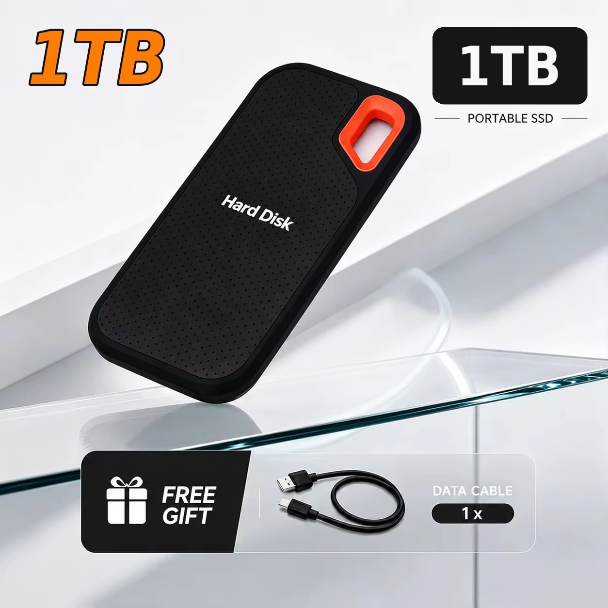 1TB Portable External SSD USB-C High Speed Storage