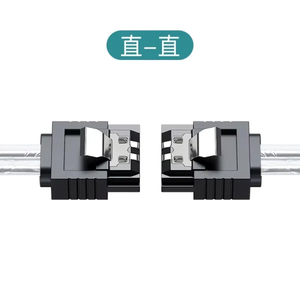 Silver SATA 3.0 Data Cable 6Gbps Various Angles 10-200cm