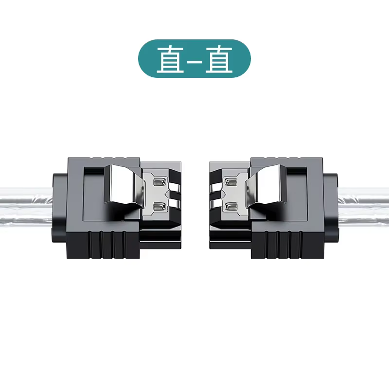 Silver SATA 3.0 Data Cable 6Gbps Various Angles 10-200cm