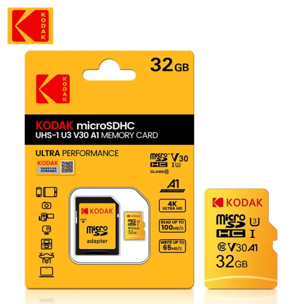Kodak Micro SD Memory Card 256GB Class10 U3 V30 A1