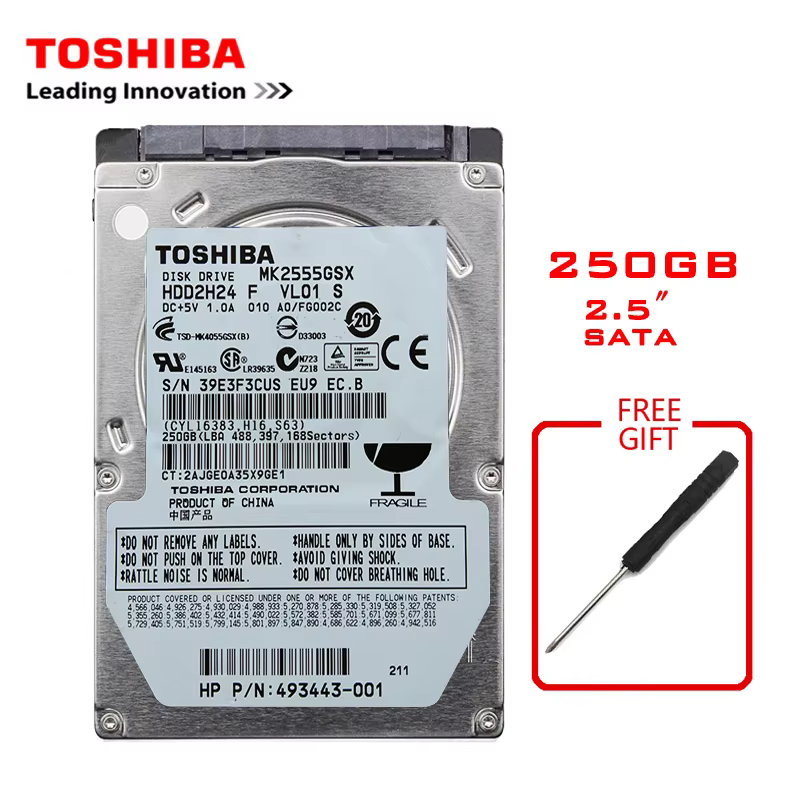 LS Toshiba 2.5" SATA2 250GB/320GB Internal Hard Drive 5400 RPM