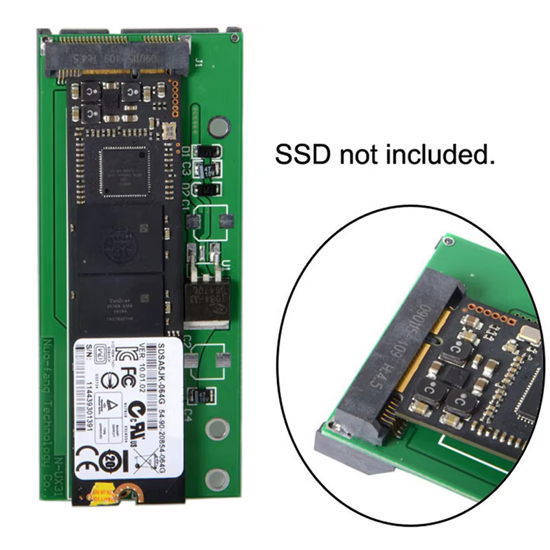 SSD Solid State Drive Riser Card SATA to mSATA Mini PCI-E